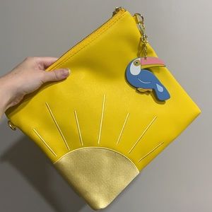 NWOT Studio DIY Yellow Sunshine Clutch